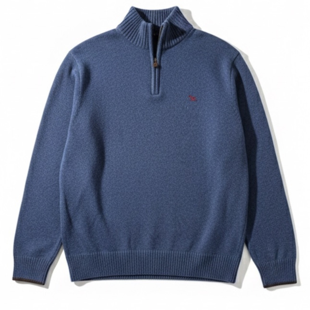 Rodd & Gunn Blue Melange Quarter-Zip Sweater - Size XL